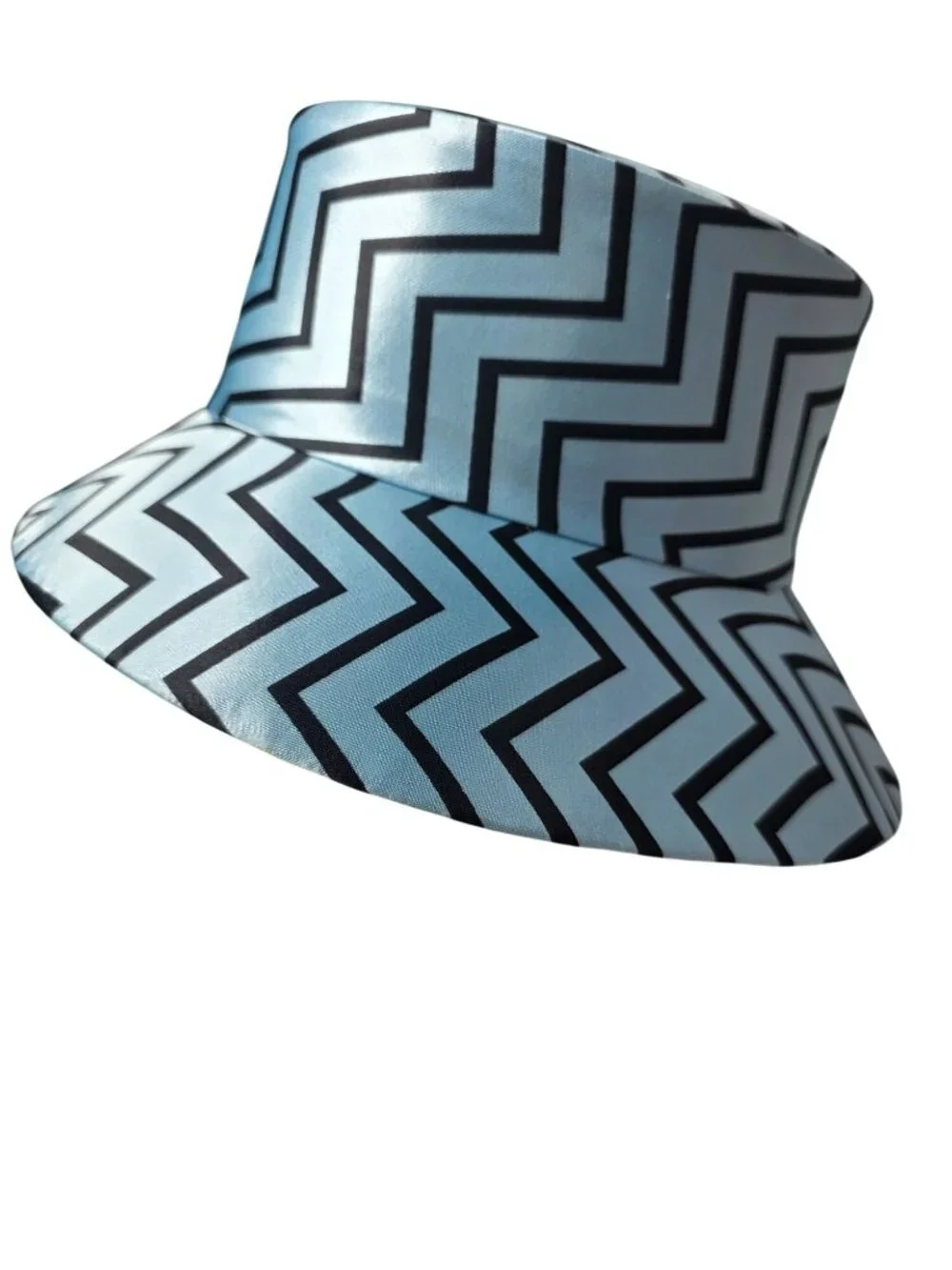 Terramina Chevron Patterned Wide Brim Hat With Rosette Accent XL